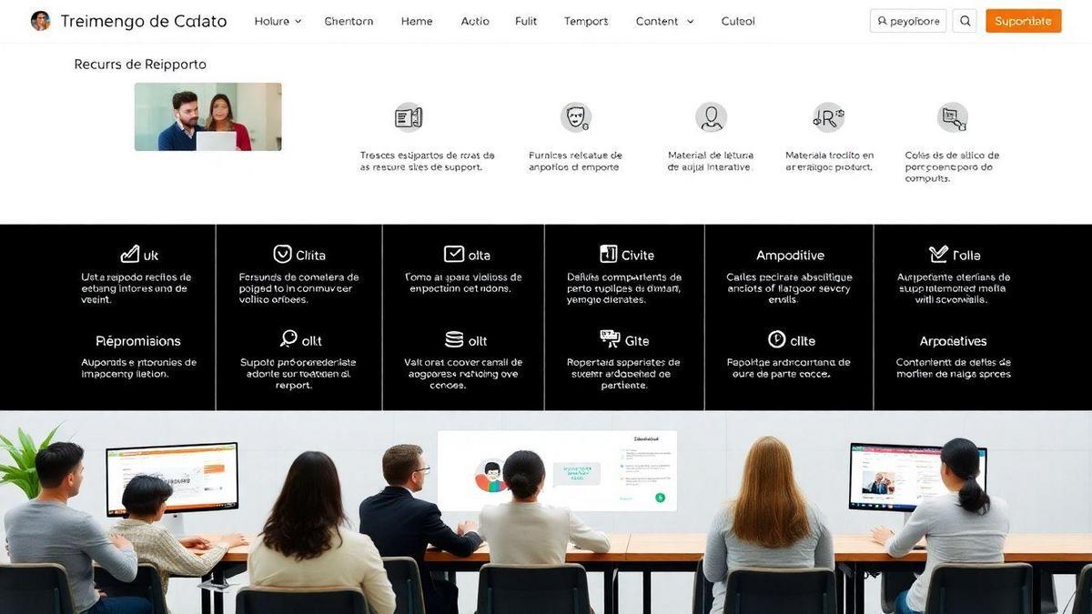 Tipos de Recursos de Suporte Disponíveis em Plataformas de Treinamento
